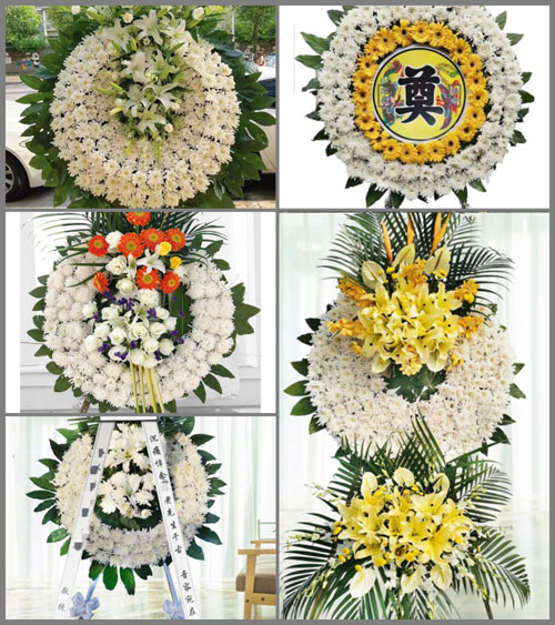 山东青岛平度市南村镇綦戈庄村花圈速递